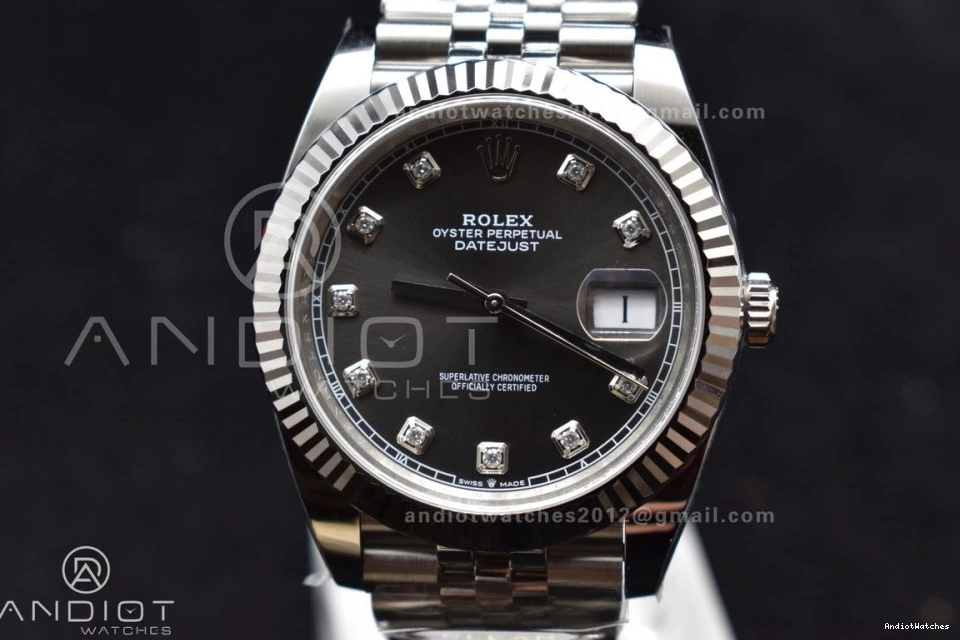 Clean Diamonds Bracelet Jubilee DateJust SS Steel Edition 126334 904L 421 1:1 Dial VR SmartChoice 41 Best Grey On 0823